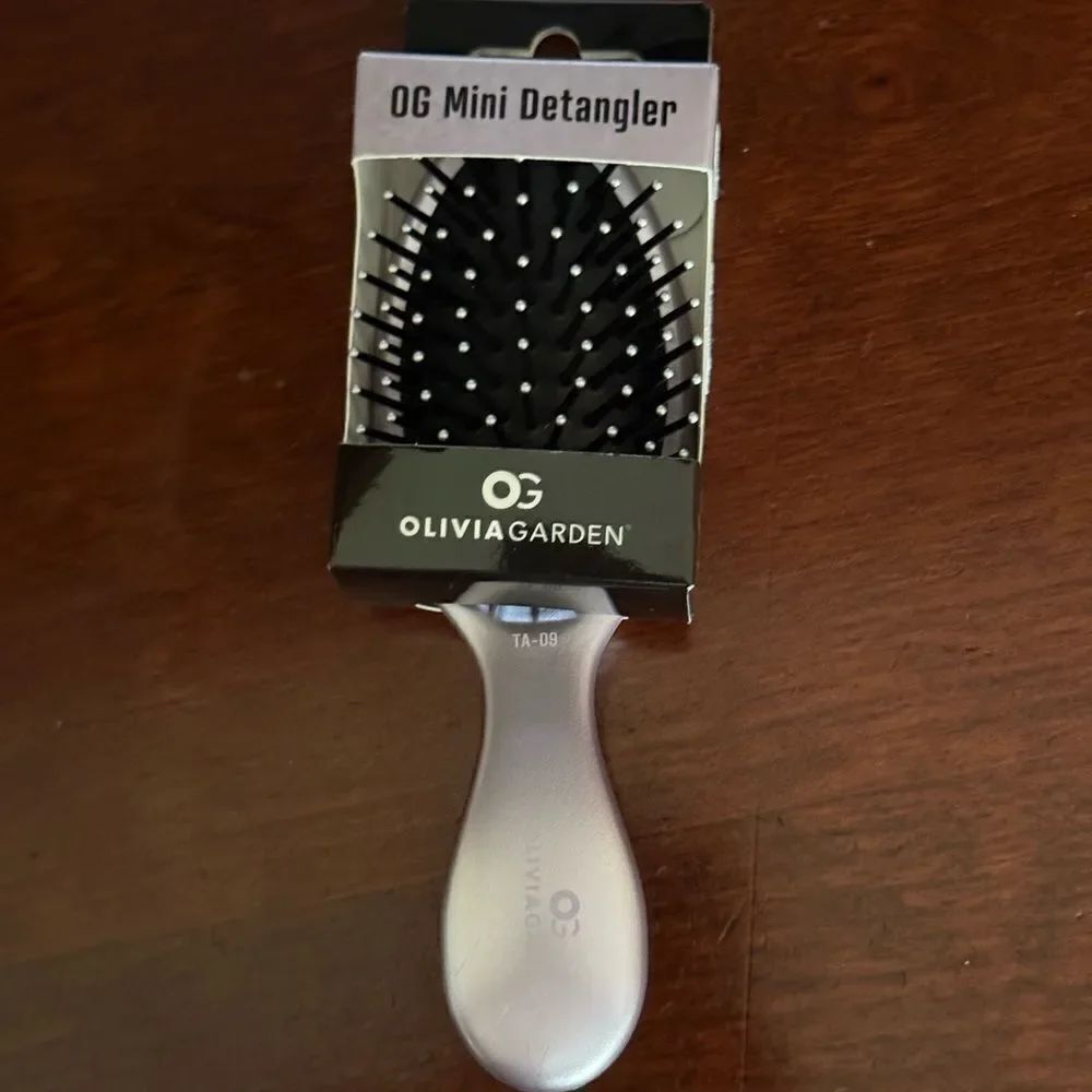 OG Mini Detangler Hair Brush - Black and Silver